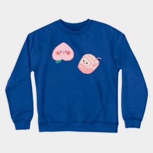 cute kawaii pastel pink peach and strawberry milk Crewneck Sweatshirt